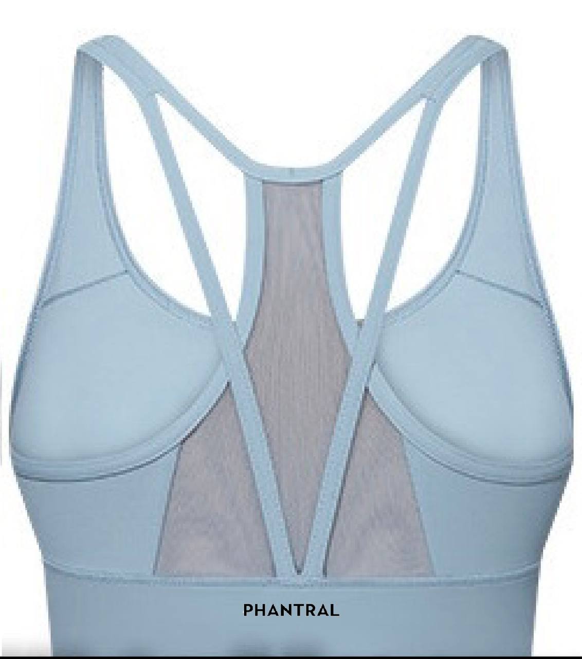 Mesh Panel Racerback Sports Bra