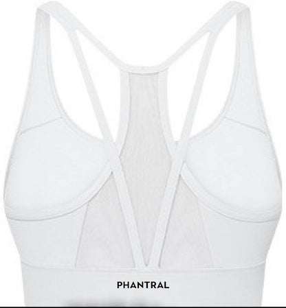 Mesh Panel Racerback Sports Bra